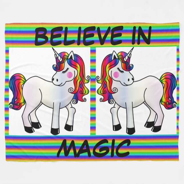 Cobertor De Velo Magic Unicorn (Frente (Horizontal))