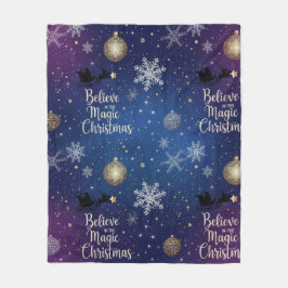 Cobertor De Velo Magical Believe in the Magic of Christmas