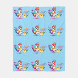 Cobertor De Velo Magical Rooster Boys Fleece Blanket