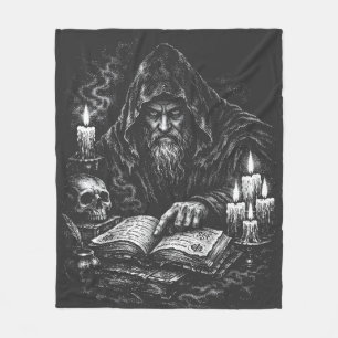 Cobertor De Velo Mago Estudando o Grimório — por BurnsInHell