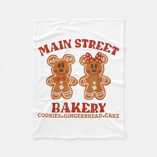 Cobertor De Velo Main Street Bakery Cookies Gingerbread Cake Christ (Frente)