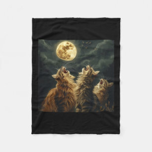 Cobertor De Velo Maine Coon Howl No Moon Cat Lover