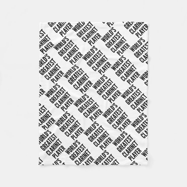 Cobertor De Velo Maior Clarinet Player do Mundo (Frente)