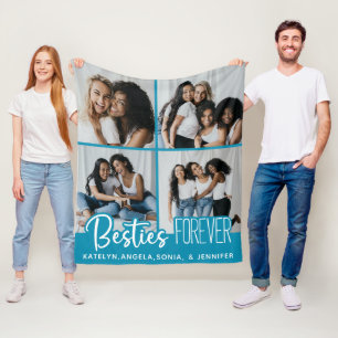 Cobertor De Velo Mais Amigos para Sempre na Colagem de Fotografias