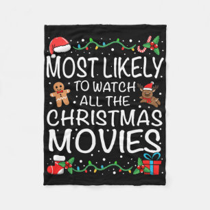 Cobertor De Velo Mais Propenso a Assistir aos Filmes de Natal Famíl