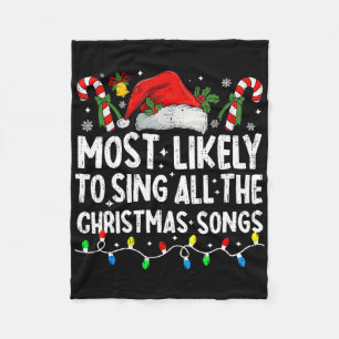 Cobertor De Velo Mais Propenso a Cantar Todas as Músicas de Natal C