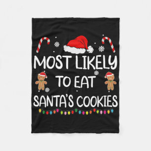 Cobertor De Velo Mais Propenso a Comer os Biscoitos do Papai Noel F