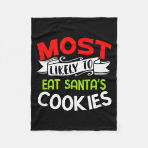 Cobertor De Velo Mais Propenso a Comer os Biscoitos do Papai Noel F