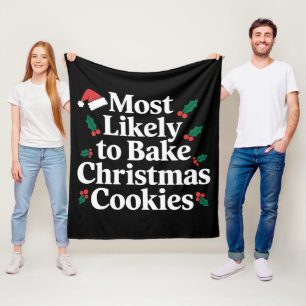 Cobertor De Velo Mais Propenso a Fazer Biscoitos de Natal Família
