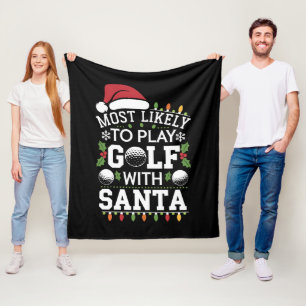 Cobertor De Velo Mais Propenso a Jogar Golfe com o Papai Noel Famíl