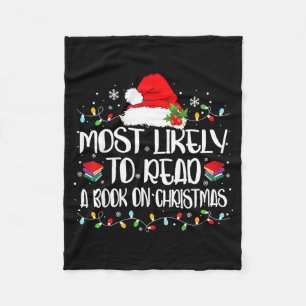 Cobertor De Velo Mais Propenso a Ler um Livro no Natal Família Mat
