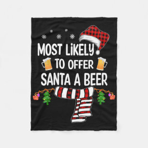 Cobertor De Velo Mais Propenso a Oferecer uma Cerveja ao Papai Noel