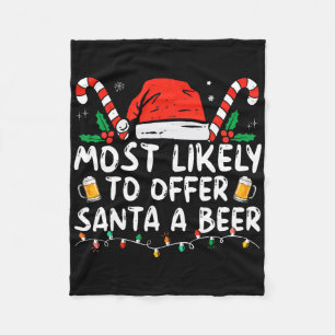 Cobertor De Velo Mais Propenso a Oferecer uma Cerveja ao Papai Noel