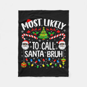 Cobertor De Velo Mais Provável De Chamar Papai Noel Bruh Natal Comb