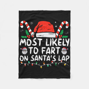 Cobertor De Velo Mais Provável De Peidar No Colo De Papai Noel Famí