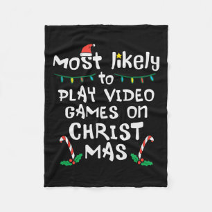 Cobertor De Velo Mais Provável Jogar Vídeo Jogo Natal Família Xmas