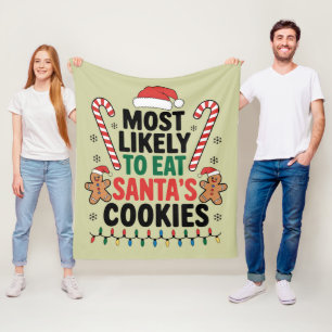Cobertor De Velo Mais Provável Para Comer O Natal Da Família Santas