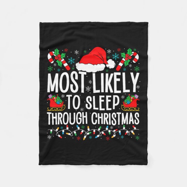 Cobertor De Velo Mais Provável Para Dormir Através Do Fa De Natal (Frente)