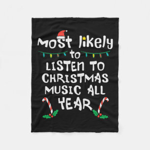 Cobertor De Velo Mais Provável Para Listar A Família De Natal Music