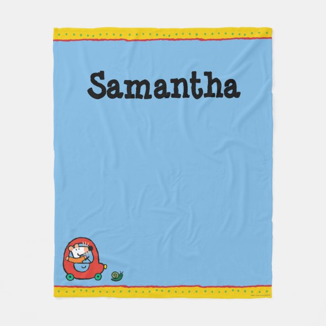 Cobertor De Velo Maisy conduz um carro vermelho bonito (Frente)