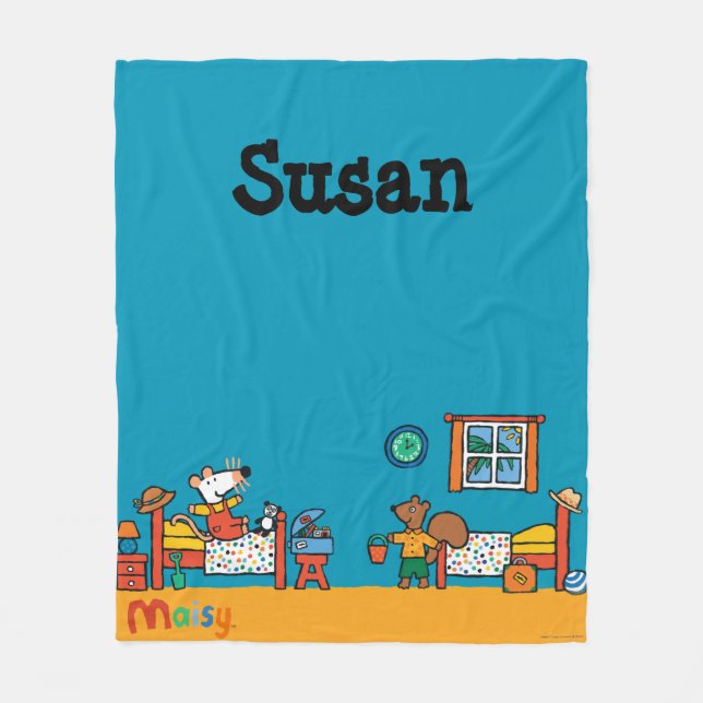 Cobertor De Velo Maisy e Cyril vão na cena das férias (Frente)