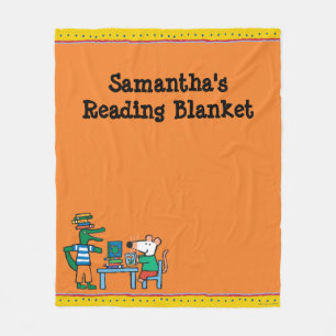 Cobertor De Velo Maisy e os amigos apreciam a biblioteca