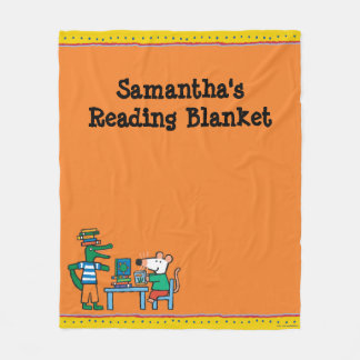 Cobertor De Velo Maisy e os amigos apreciam a biblioteca