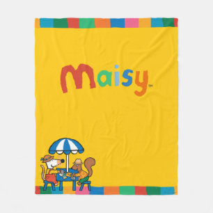 Cobertor De Velo Maisy escreve cartão sob o guarda-chuva azul