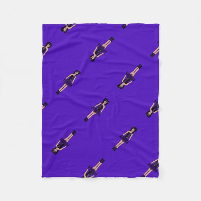 Cobertor De Velo Majorette/ Dançarina Fleece Blanket Black & Grape (Frente)
