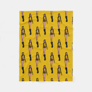 Cobertor De Velo Majorette/ Dançarino Flórida Blanket Preto e Doura