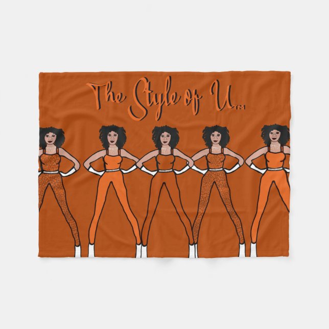 Cobertor De Velo Majorette/ Dancer Fleece Blanket Burnt Orange (Frente (Horizontal))