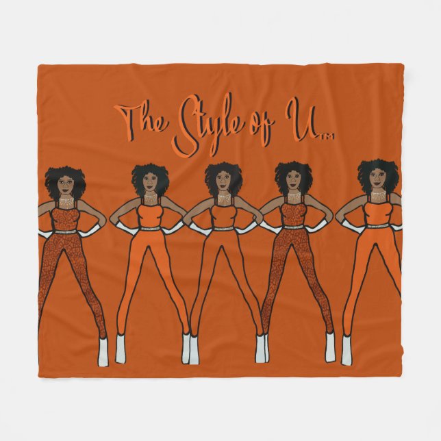 Cobertor De Velo Majorette/ Dancer Fleece Blanket Burnt Orange 2 (Frente (Horizontal))