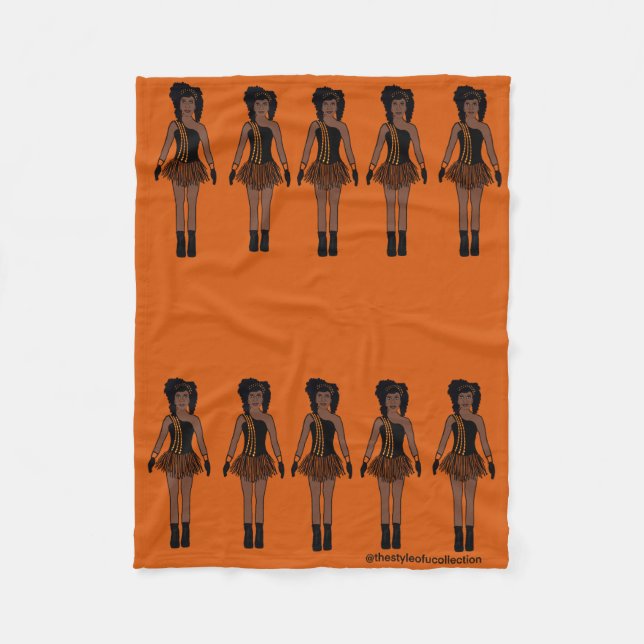Cobertor De Velo Majorette/ Dancer Fleece Blanket Laranja (Frente)