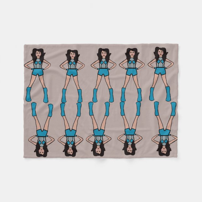Cobertor De Velo Majorette/ Dancer Fleece Blanket Turquoise 2 (Frente (Horizontal))