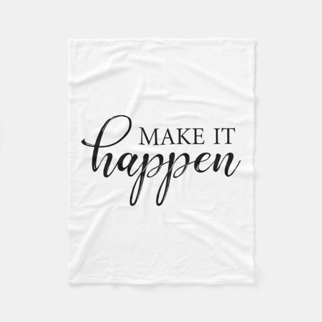 Cobertor De Velo Make It Happen Motivational  (Frente)