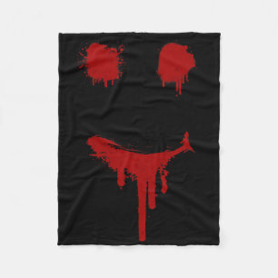 Cobertor De Velo Maldita fantasia de Halloween Eu sorriso de sangue