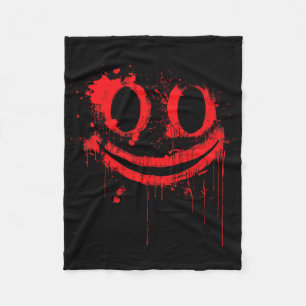 Cobertor De Velo Maldita fantasia de Halloween Eu sorriso de sangue