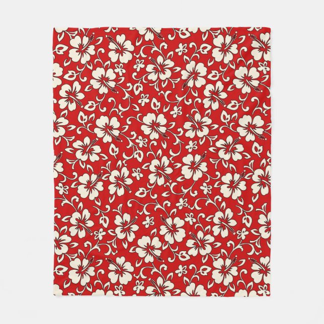 Cobertor De Velo Malia Hibiscus Hawaiian Pareau Impressão (Frente)