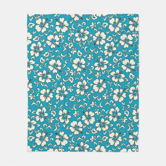 Cobertor De Velo Malia Hibiscus Hawaiian Pareau Impressão (Frente)