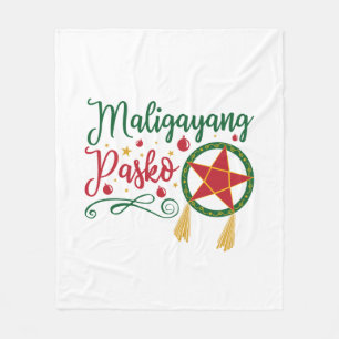 Cobertor De Velo Maligayang Pasko Filipino Natal Filipinas