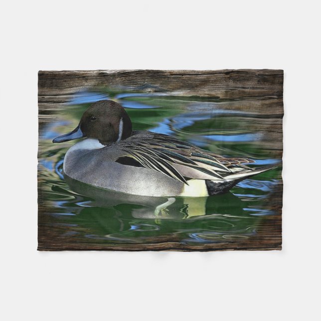 Cobertor De Velo Mallard Duck No Lago (Frente (Horizontal))