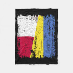 Cobertor De Velo Malta Ucrânia Meia Bandeira Herança Ucraniana Malt