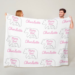 Cobertor De Velo Mama Bear | Dia de as mães bonito e engraçado