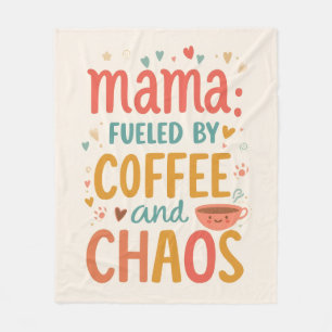 Cobertor De Velo Mama Energizada Pelo Café E Caos Vida Aconchegante