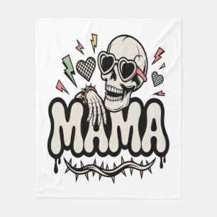 Cobertor De Velo Mama Legal de Halloween Divertido Caveira