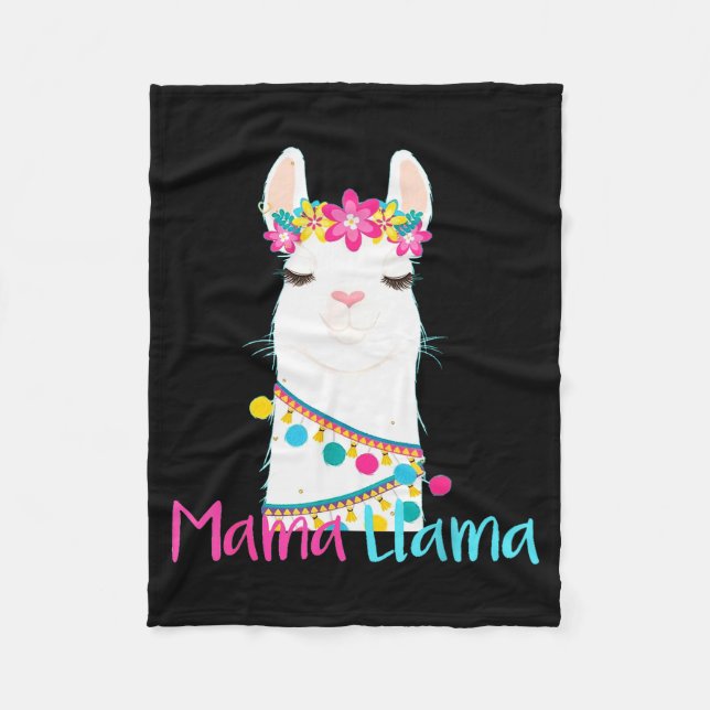 Cobertor De Velo Mama Llama Funny Mother's Day Shirt For Women Mom  (Frente)