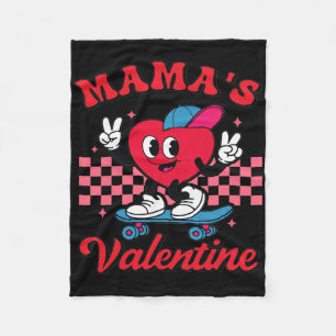 Cobertor De Velo Mamá Retro Groovy é meu namorado Coração Fofo Meni