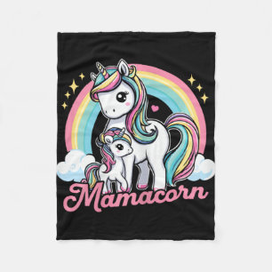 Cobertor De Velo Mamacorn - Engraçada Figurinha de Unicórnio, Mamãe