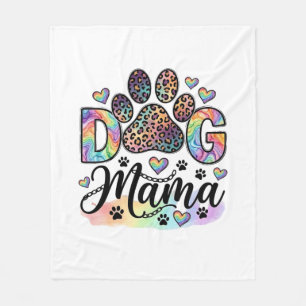 Cobertor De Velo Mamãe Cachorro Pata Leopardo Arco-íris Aquarela Co