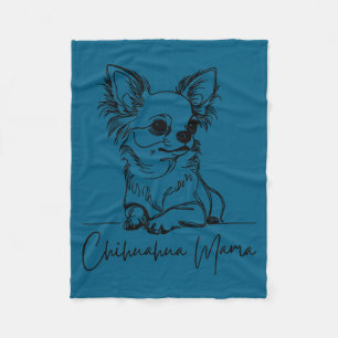 Cobertor De Velo Mamãe Chihuahua Chihuahua de Cabelo Longo Mãe Cach